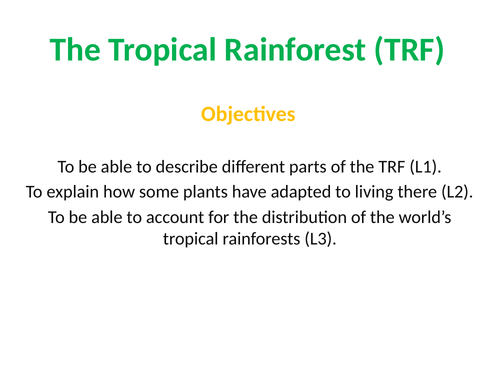 Deforestation of tropical rainforests