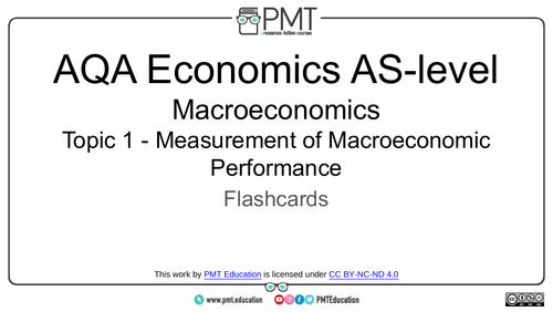 Aqa A Level Economics Definitions Flashcards Teaching Resources