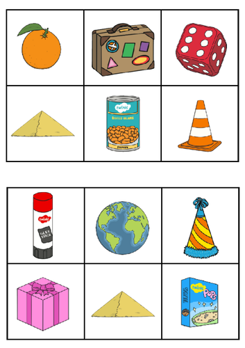 Year 1/2 3D Shape Bingo