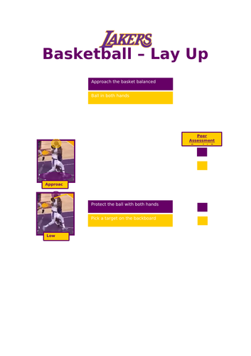 Basketball Lay Up - Lakers