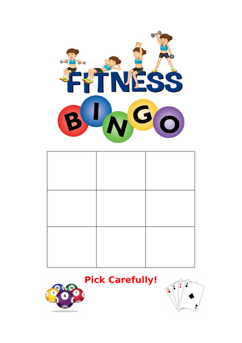 Fitness Bingo Teaching Resources