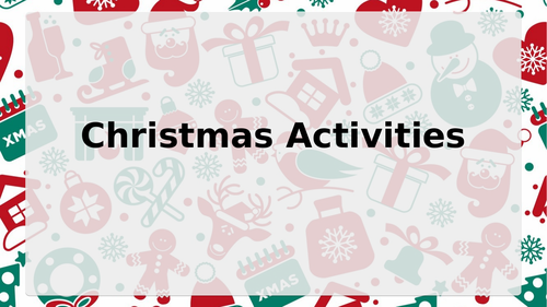 Christmas Quiz and Activities