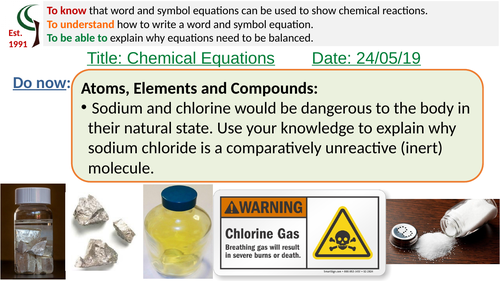 Chemical equations