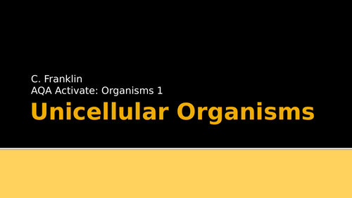 KS3 Organisms - Unicellular Organisms