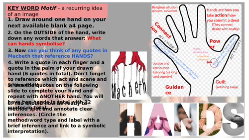 Hands motif lesson in Macbeth