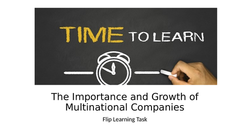 GCSE Business - The Importance and Growth of Multinational Companies