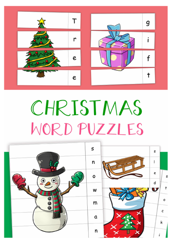 Christmas word puzzles