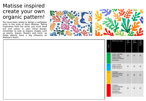 Henri Matisse - Create your own pattern lesson