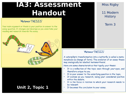 11 Modern History - Vietnam Independence Movement – How to write a hypothesis for a historical essay
