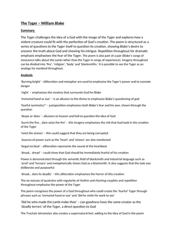 Edexcel IGCSE English Literature Poems