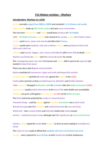 Edexcel GCSE History - Warfare through time