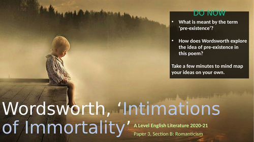 Wordsworth, 'Intimations of Immortality'