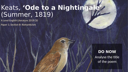 Keats, 'Ode to a Nightingale'