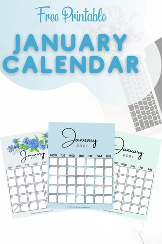 Printable January 2021 Calendars: Cute & Elegant Designs