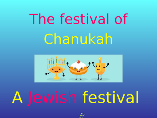 The Festival of Chanukah / Hanukkah - 25 slide PowerPoint