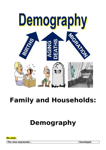 Demography - Families and Households AQA A level Sociology