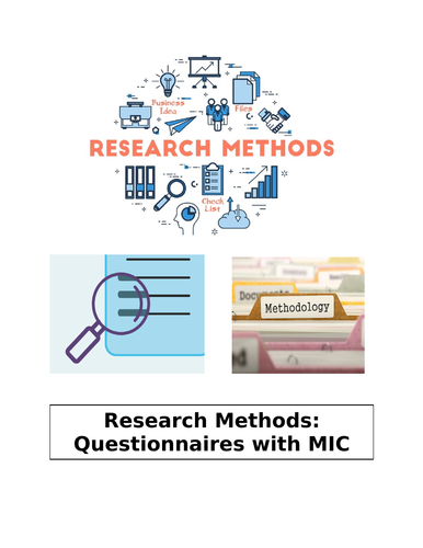 AQA A level Sociology - Methods in Context - Questionnaires - UPDATED 2023