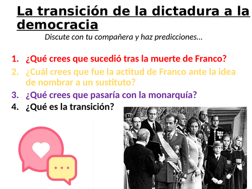 La transición de la dictadura a la democracia