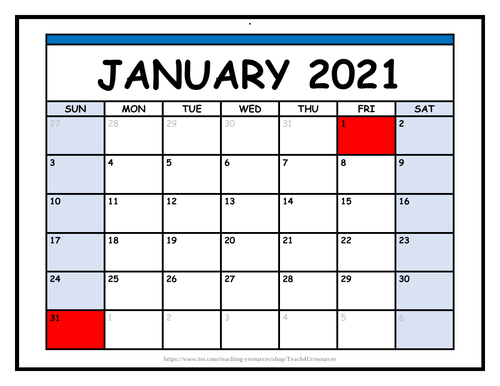 Calendar 2021 & 2022 - Fully Editable | Teaching Resources