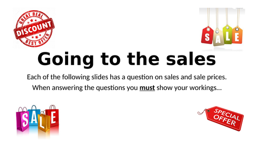 Going To The Sales