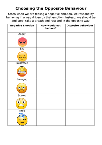 Emotional Resilience Worksheets