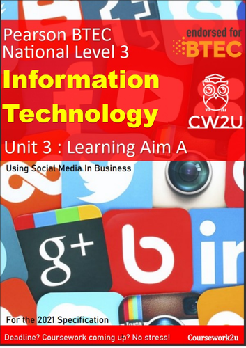 2021 BTEC IT Level 3 - DISTINCTION* Unit 3 Learning aim A