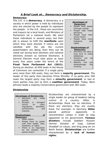AQA GCSE Citizenship Studies Concept Sheets - Introduction to Key Themes