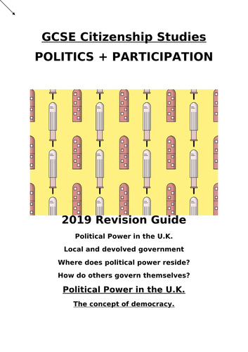 AQA GCSE Citizenship Studies Knowledge Organisers - Rights + Responsibilities and PAP