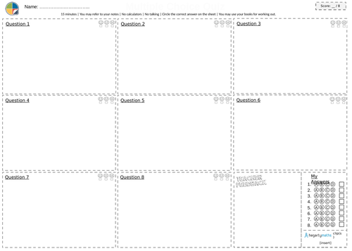Multiple choice quizzes - Template and some samples | Teaching Resources