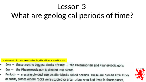 Earth story lessons Geological time periods and Mass extinctions