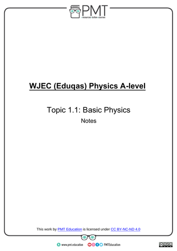 WJEC Eduqas A-level Physics Detailed Notes