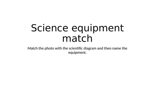 Scientific equipment match up