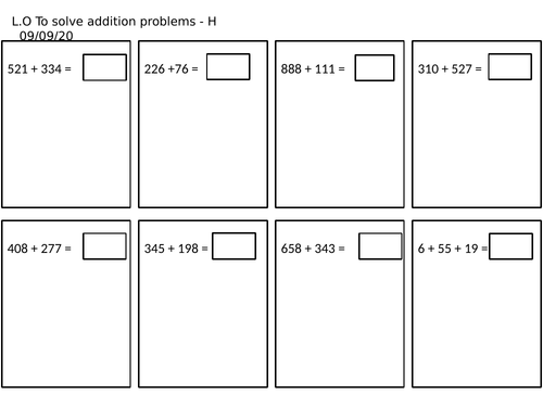 Differentiated Four Operations Year 3 Fluency Practice
