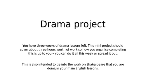 "To be or not to be" - mini drama project