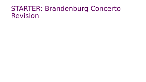 Brandenburg Concerto #5 Mov 3 Analysis AT HOME