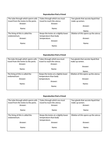 Reproduction Find a Friend