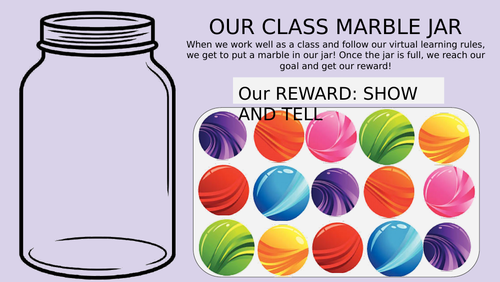 Virtual Class Marble Jar