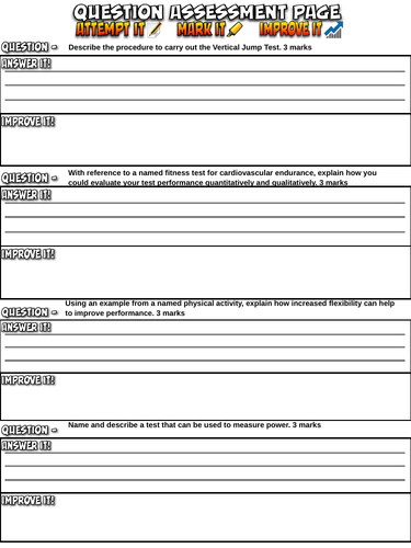 AQA GCSE PE short exam question - H&F