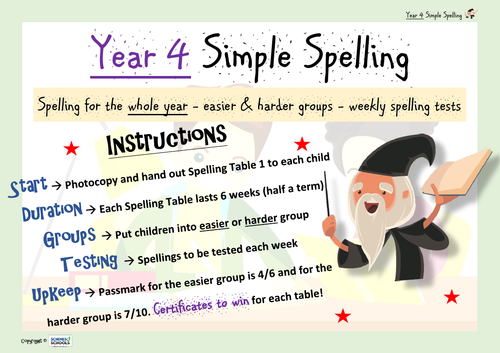 Year 4 Simple Spelling