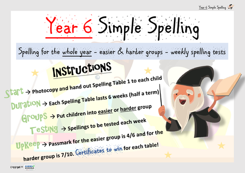 Year 6 Simple Spelling