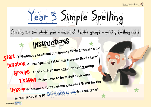 Year 3 Simple Spelling