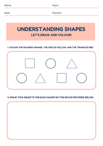 Understanding Shapes KS1 Worksheet