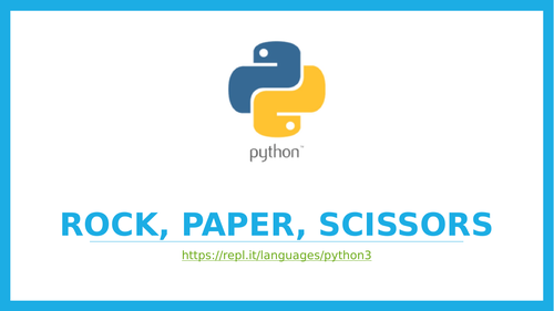 Python coding lesson - Simple rock, paper, scissors game code
