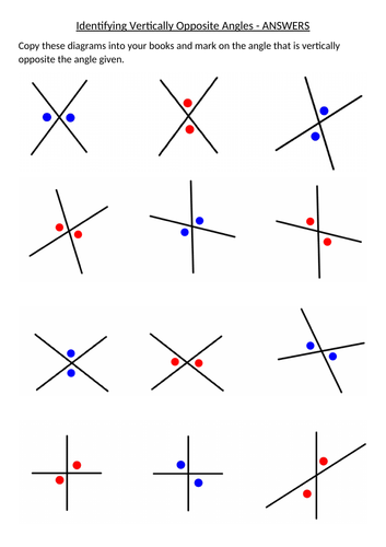 Identifying Vertically Opposite Angles