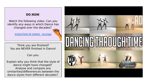 DANCE THROUGH THE DECADES remote learning for Dance lesson 1- Charleston