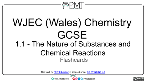 WJEC (Wales) GCSE Chemistry Flashcards