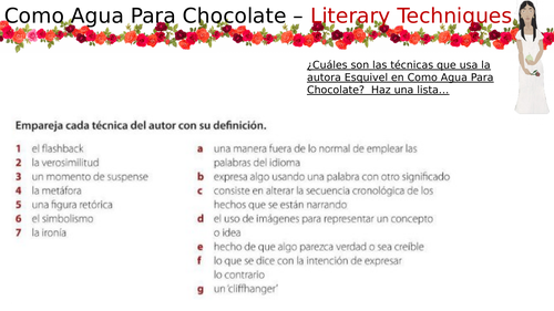 Como Agua Para Chocolate - Literary Techniques
