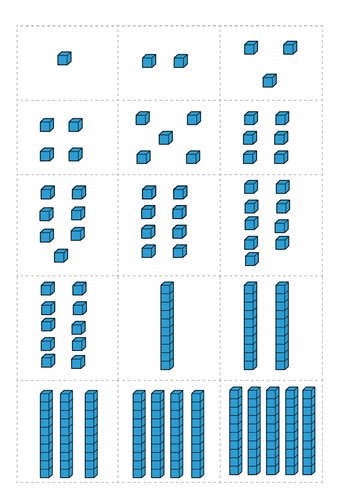 1-50 Base Ten Cards Tens and Ones