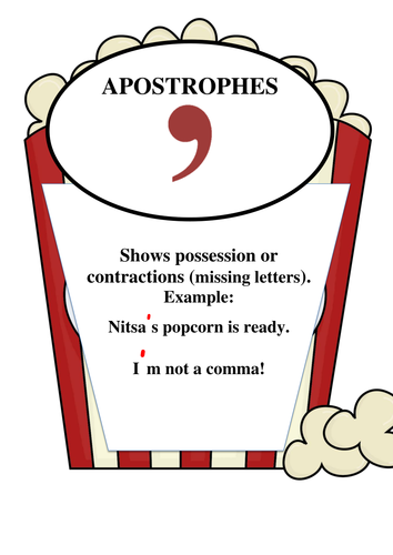 SPAG popcorn punctuation display