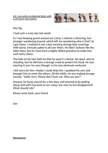 Stone Age Boy Informal Letter from Og